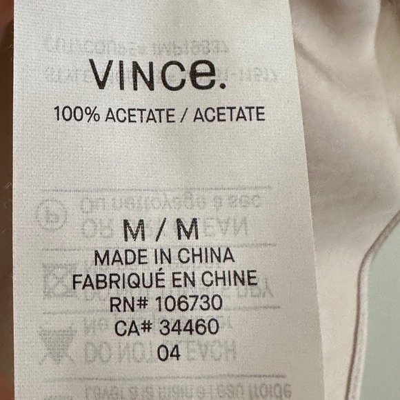 Vince Satin Camisole Blouse Womens M Champagne Minimalist Layer Top Y2K Party - Picture 8 of 8